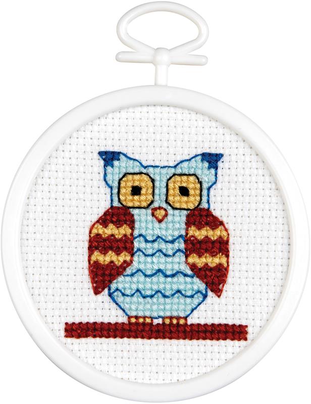 Janlynn Owl 021-1484 Mini Counted Cross Stitch